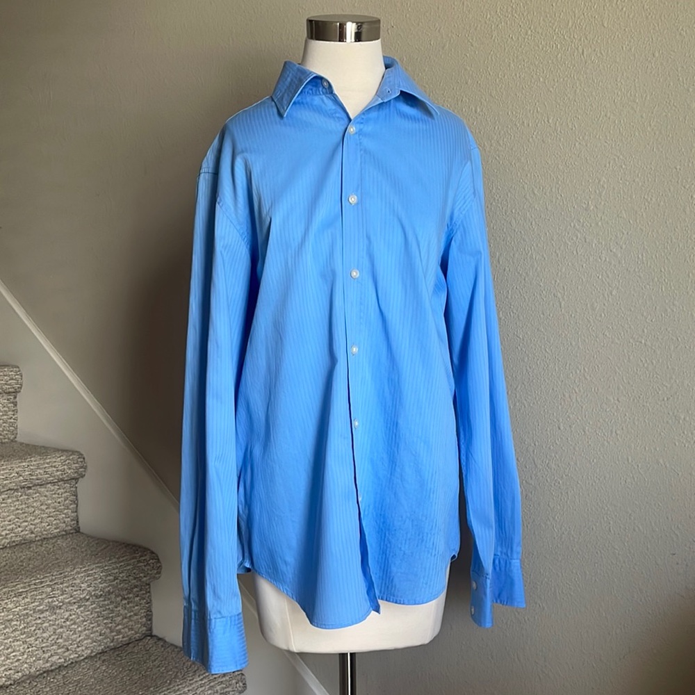 Boss by Hugo Boss Sz L light blue button down shirt